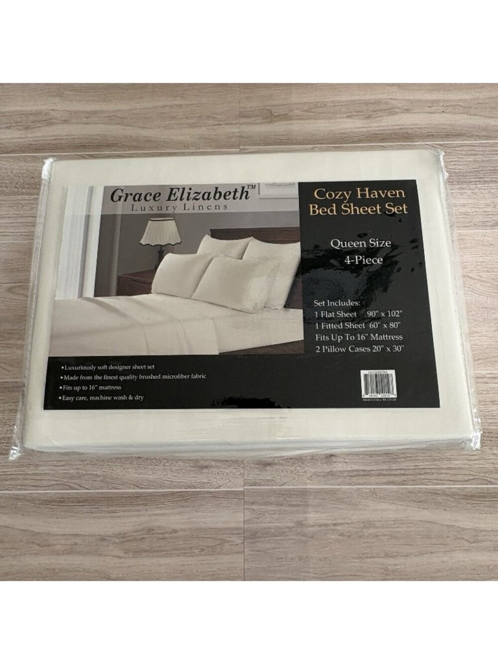 Grace Elizabeth Ivory Cozy Haven Queen Sheet Set